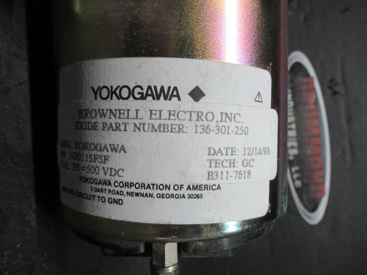 Used YOKOGAWA / BROWNELL ELECTRO DC VOLT METER 500 MAX 103011SFSF / 136-301-250