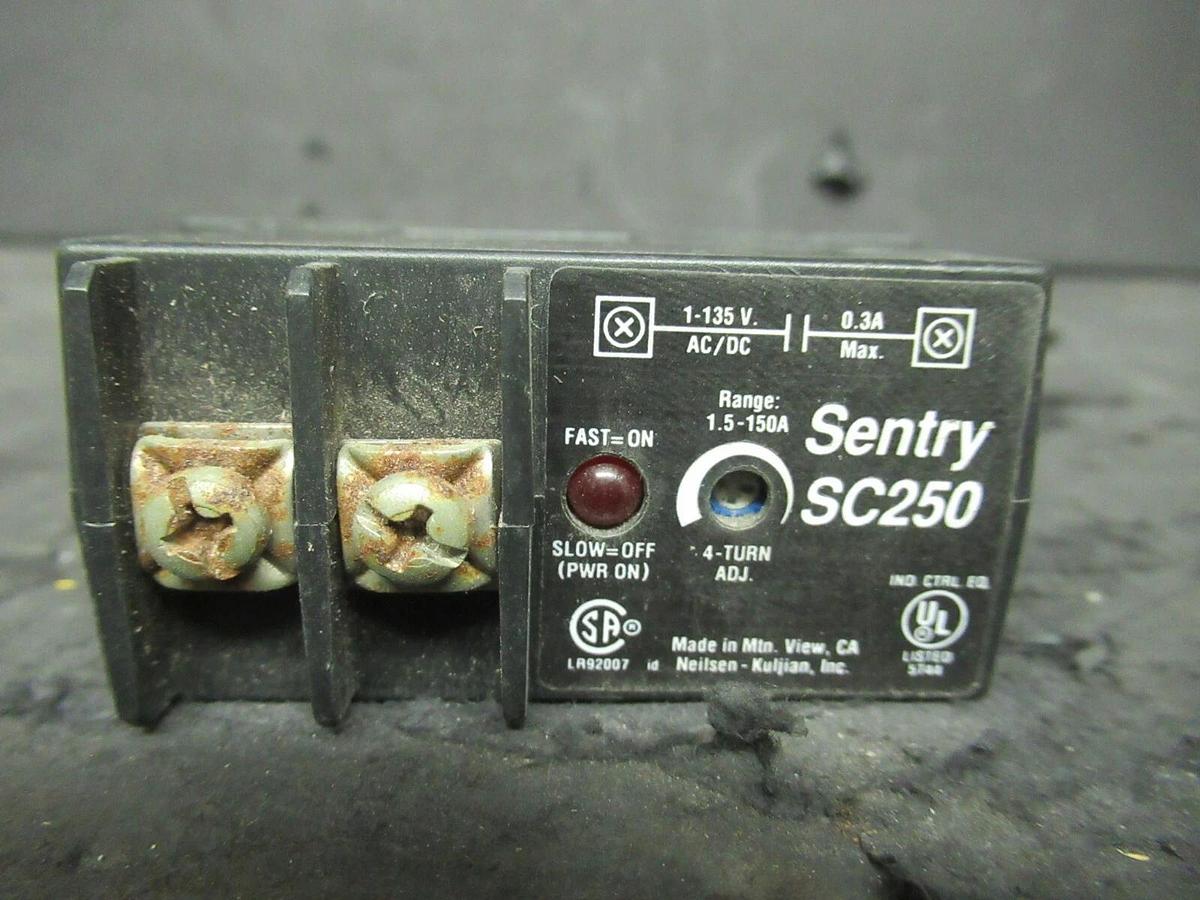 Used SENTRY CURRENT OPERATED SWITCH SC250 1.5-150 AMP