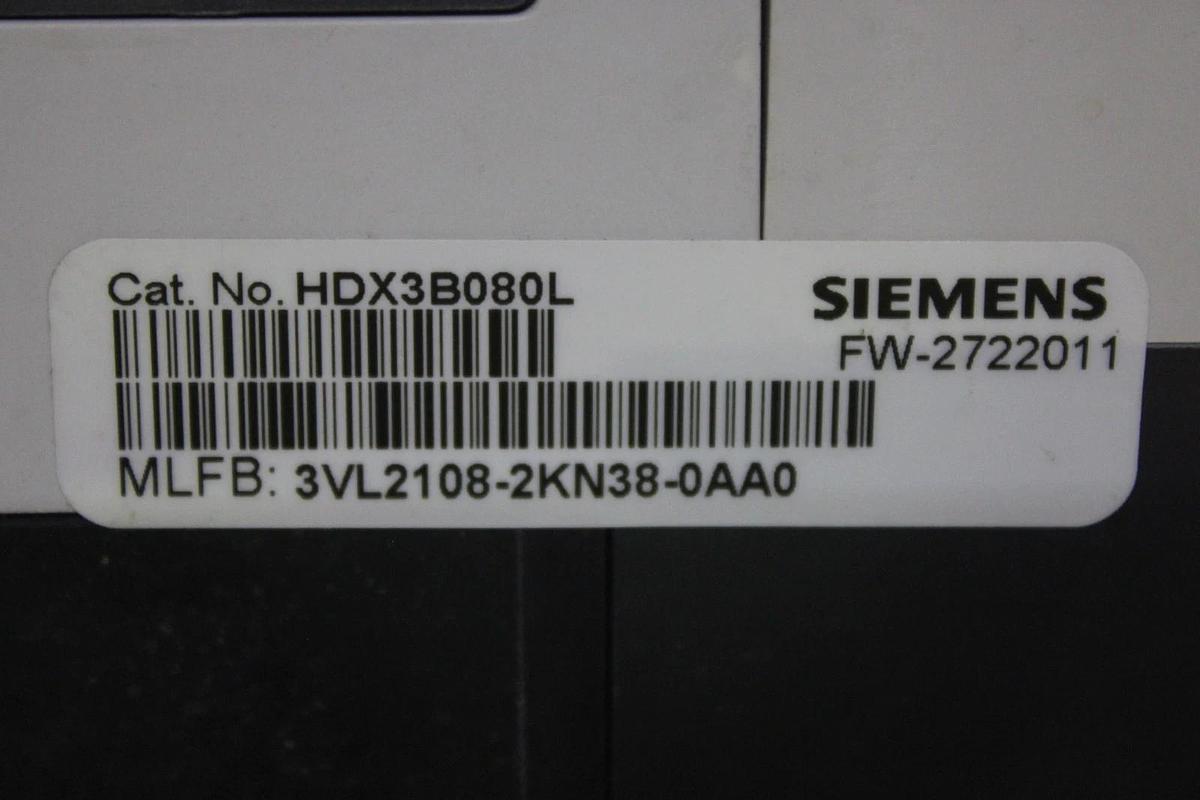 Used SIEMENS HDGA CIRCUIT BREAKER HDX3B080 80 AMP 600 VAC 3-POLE **WARRANTY**