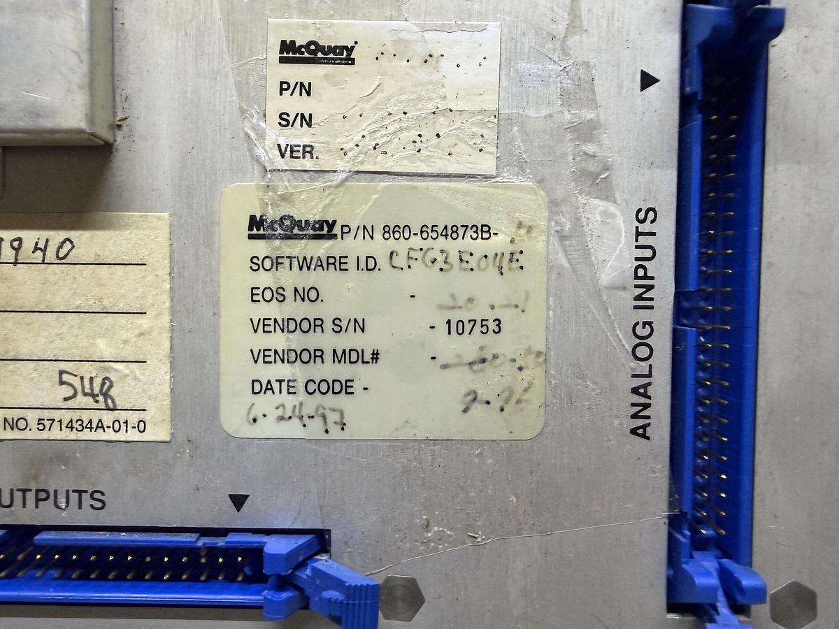 Used MCQUAY CHILLER CONTROL MODULE 860-