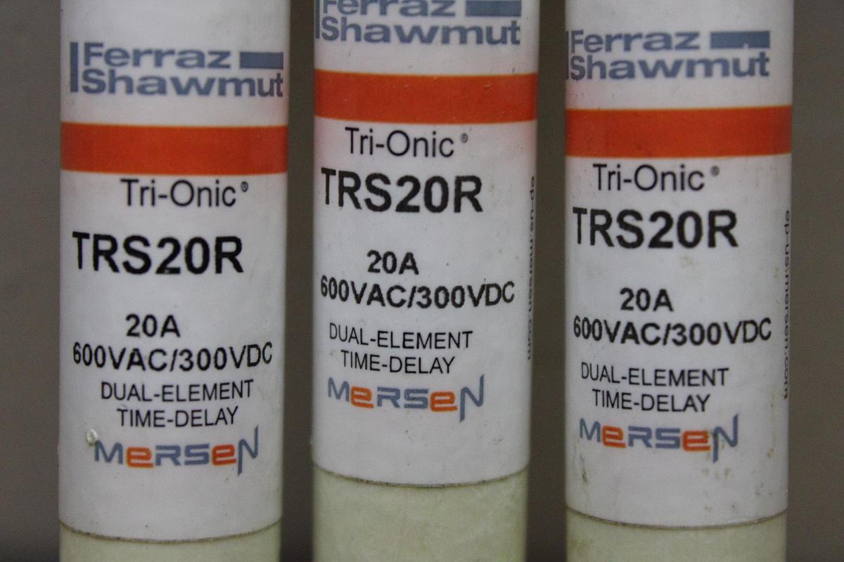 Used LOT OF 2 FUSETRON DUAL ELEMENT FUSES FRS-R-60 60 AMP 600 VOLT