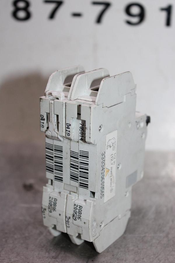 Used MERLIN GERIN MULTI9 CIRCUIT BREAKER C60N D6A 440 VAC 6 AMP 2-POLE