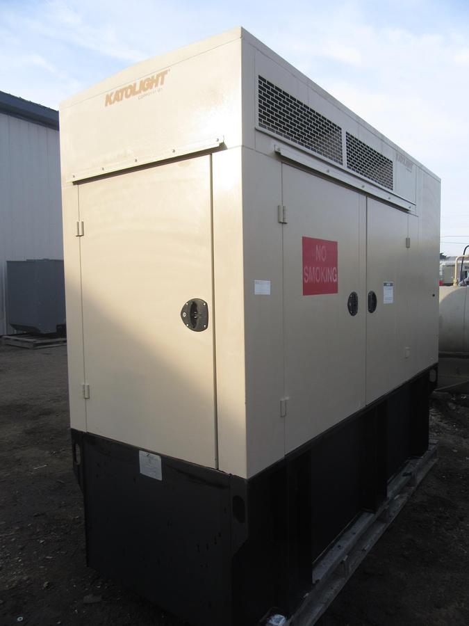 Used 60 KW DIESEL GENERATOR KATOLIGHT 120/240V RE-CONNECTABLE SOUND ENCLOSED 884HRS