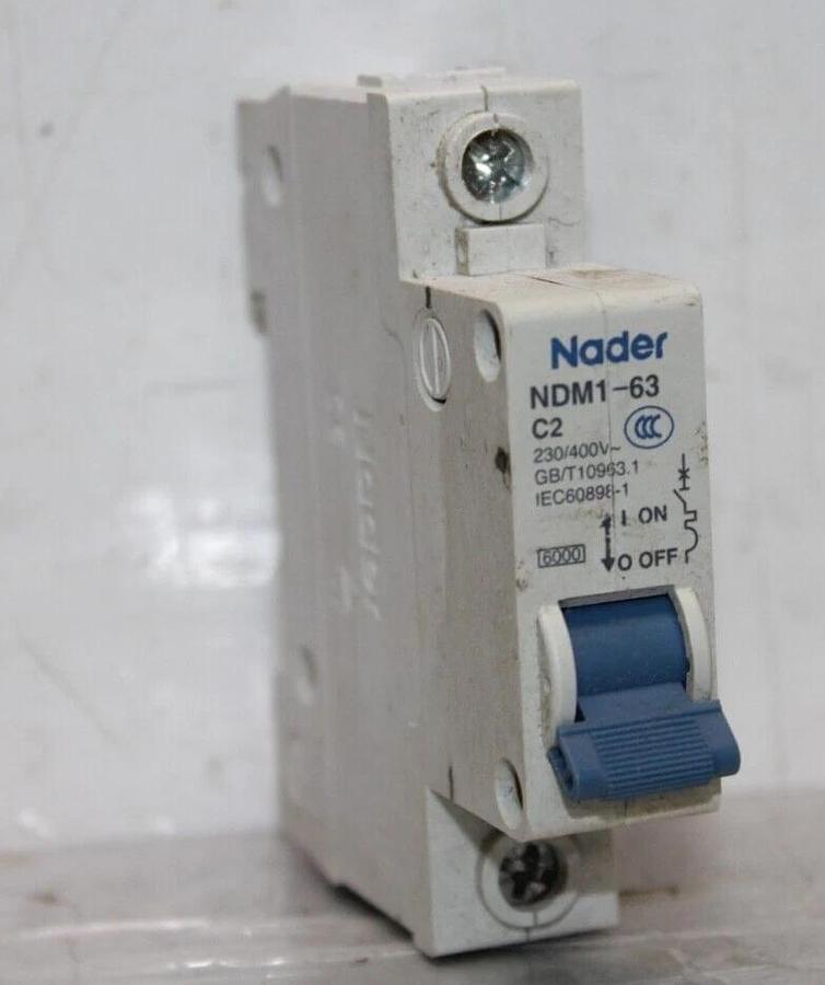 Used NADER CIRCUIT BREAKER NDM1-63-C2 230/400 VAC GB/T10963.1 *WARRANTY*