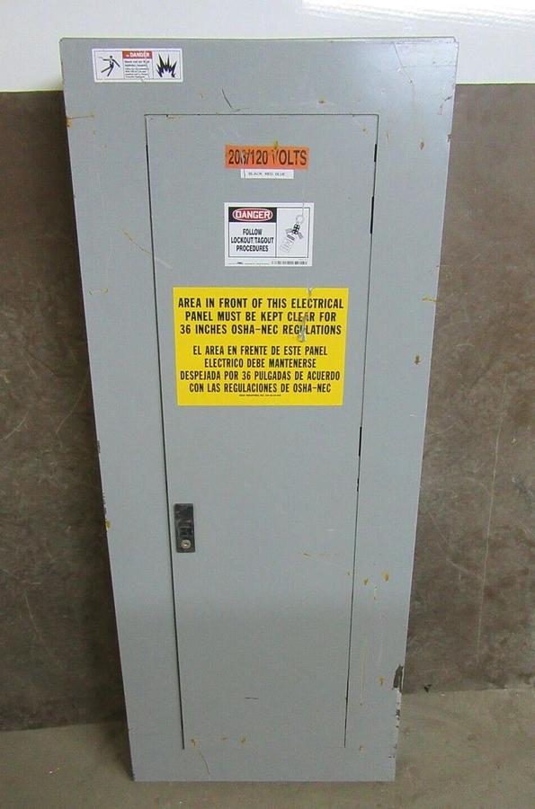 Used GE SERVICE PANEL AQF3421ABX 125 AMP 208Y/120 VOLT 3-PHASE W/ SURGE PROTECTOR