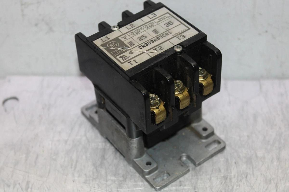 Used GENERAL ELECTRIC CONTACTOR CR353AB3CA1 25 AMP 600 VAC 3-POLE **WARRANTY**