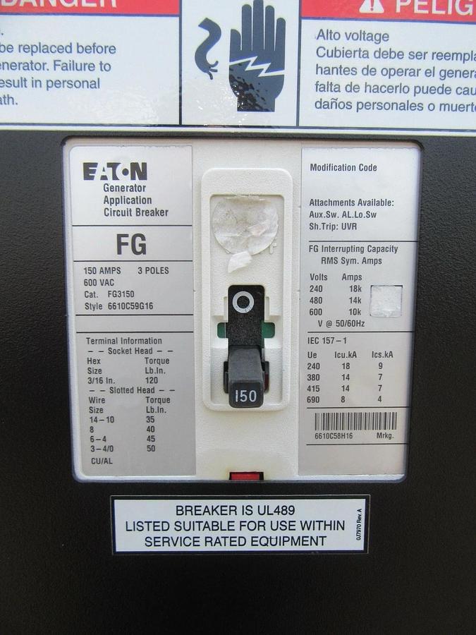 Used 2015 30 KW DIESEL GENERATOR GENERAC 120/240 VOLT SINGLE PHASE 501 HOURS VIDEO