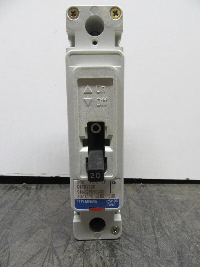 Used WESTINGHOUSE CIRCUIT BREAKER FD1020 20 AMP SINGLE POLE 480/277 VAC **WARRANTY**