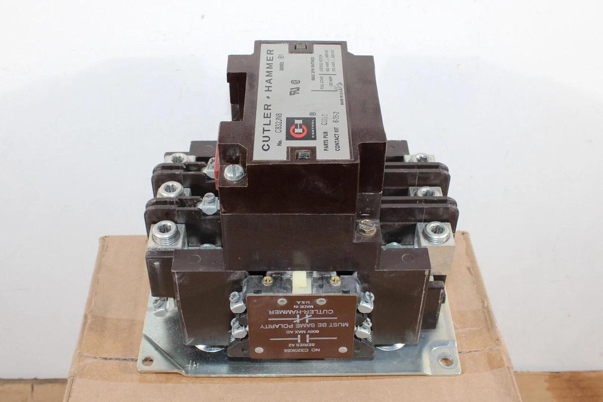 Used CUTLER HAMMER CONTACTOR C832JN8 120 AMP 600 VOLT 3-PHASE COIL: 120V **WARRANTY**