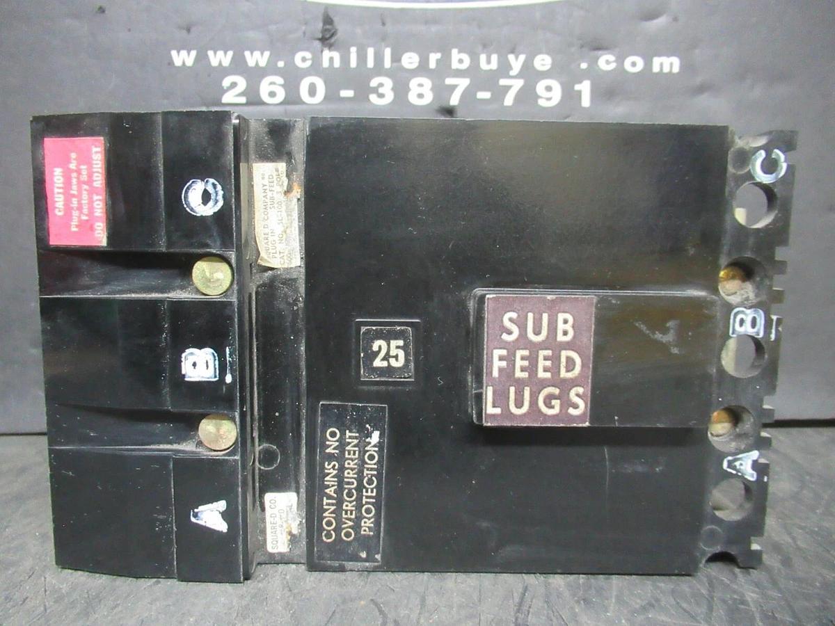 Used SQUARE D I-LINE SUB FEED SUB LUG 100 AMP 600 VAC 3 POLE **WARRANTY**