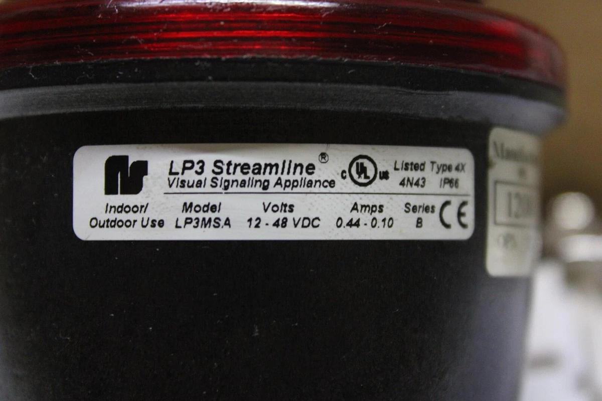 Used LPS STREAMLINE VISUAL SIGNAL LIGHT LP3MSA 4X 48 VDC 0.44 AMP **WARRANTY**