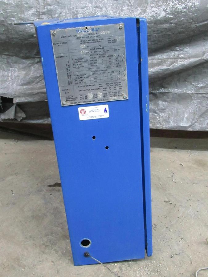 Used TECOGEN TECOCHILL CH-175 CHILLER CONTROL PANEL INTERFACE R-22 208/230 VAC 1 PH