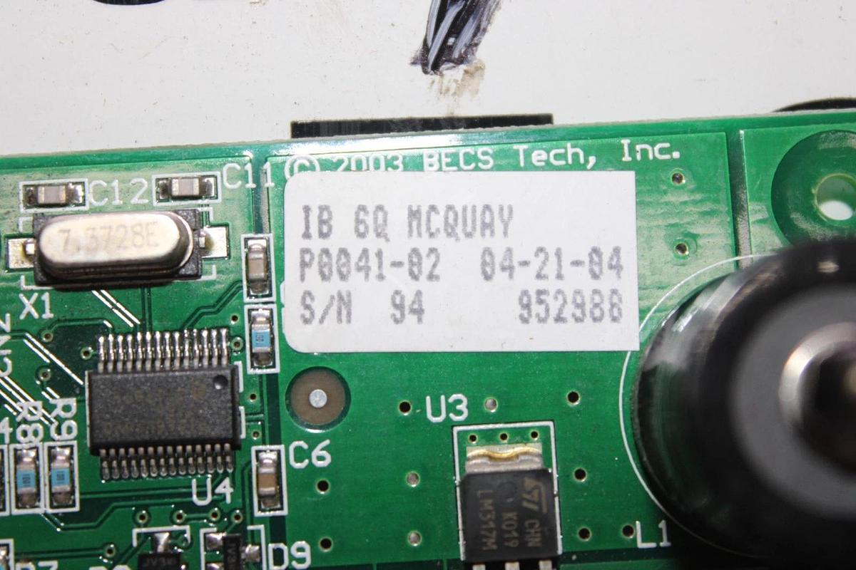 Used MCQUAY BECS CIRCUIT BOARD 6421-000 P0041-02 **WARRANTY INCLUDED**