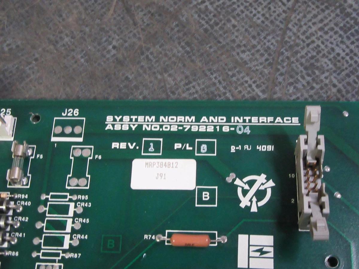 Used LIEBERT SYSTEM NORM & INTERFACE CIRCUIT BOARD MODEL: 02-792216-04 REV 1