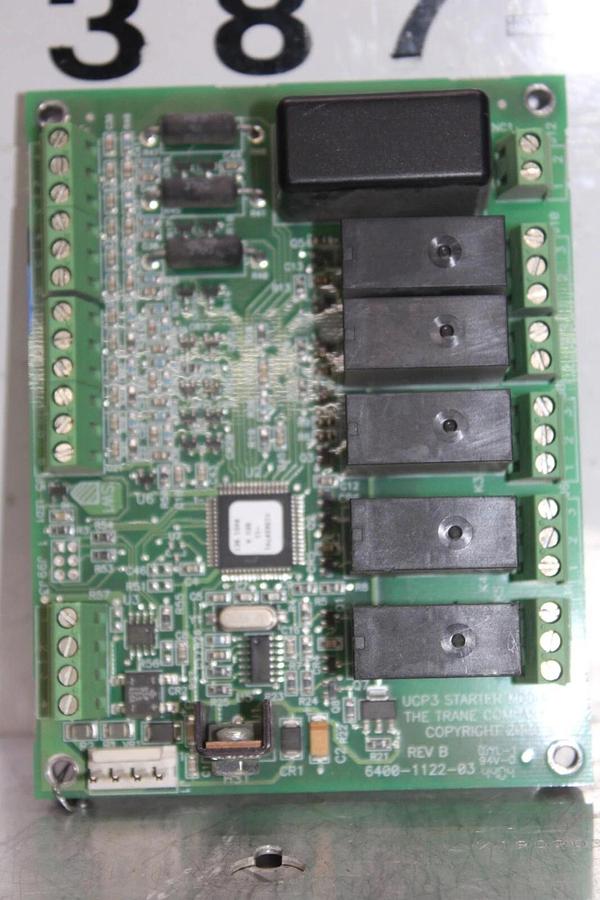 Used TRANE UCP3 STARTER MODULE CIRCUIT BOARD X13650741-11 REV. H 6400-1122-03 REV. B