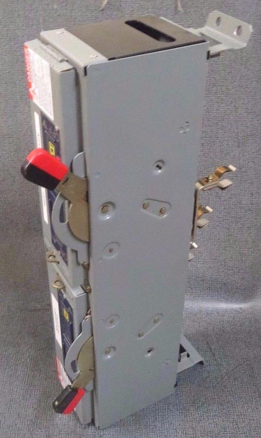 Used SQUARE D DUAL FUSIBLE SWITCH QMB361TW SERIES E1 30 AMP 3 POLE 600 VAC 20 HP