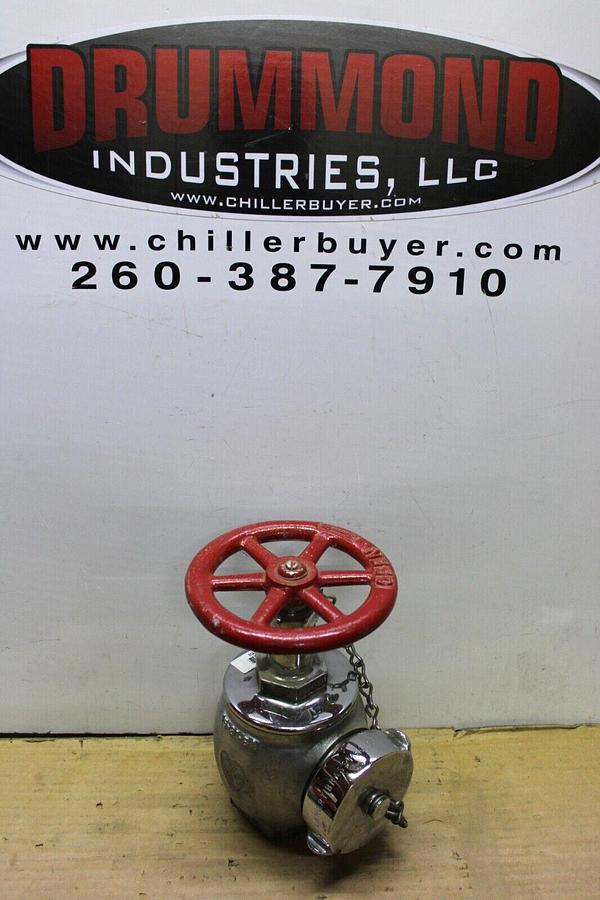 Used ELKHART BRASS U ANGLE FIRE HOSE VALVE 2.5" 15-31-SA 300 PSI **WARRANTY**