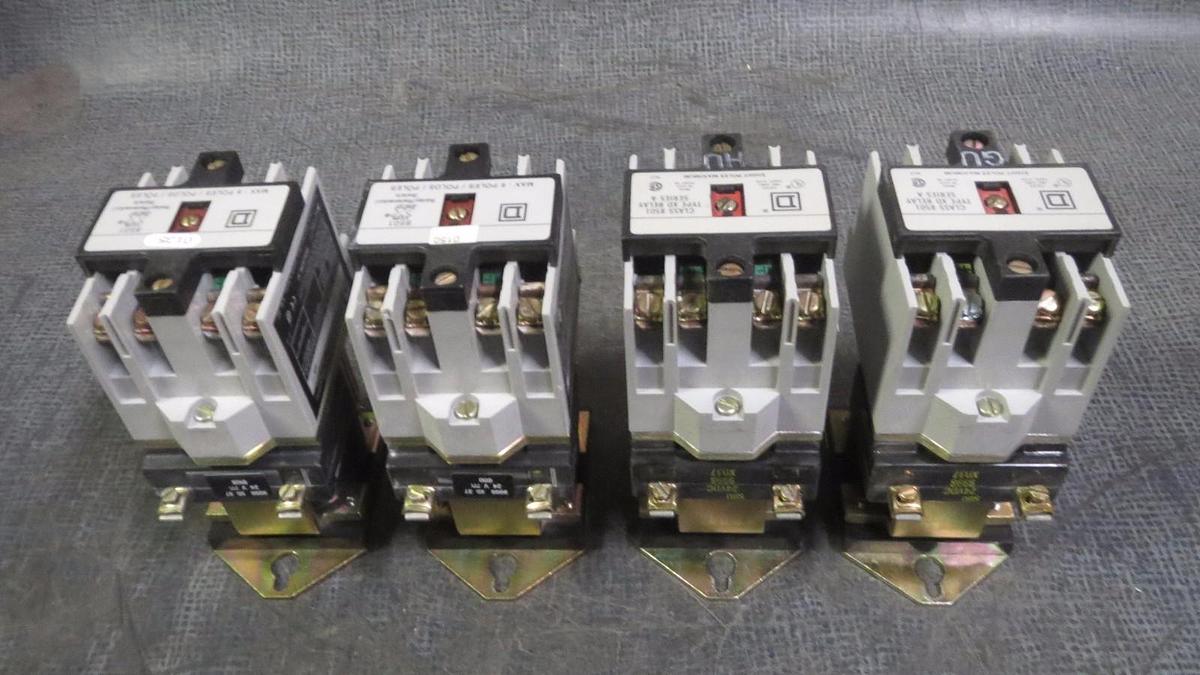 Used (1) SQUARE D 8 POLE CONTROL RELAY WITH 24 VDC COIL 8501XD020 8501-XDO-20