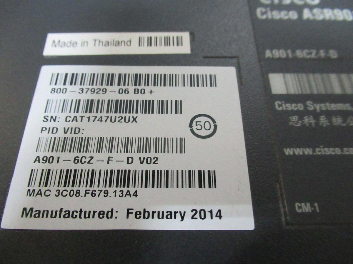 Used CISCO ASR 901 SERIES AGGREGATION SERVICES ROUTER A901-6CZ-F-D V02 10 GB ETHERNET