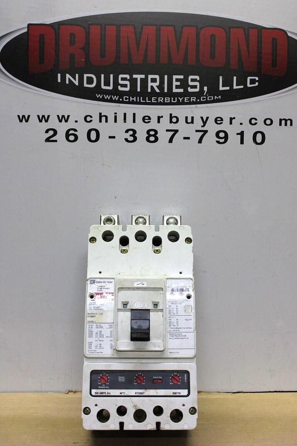 Used CUTLER HAMMER CIRCUIT BREAKER KD3400F 350 AMP TRIP 600 VAC 3-POLE KD3350W