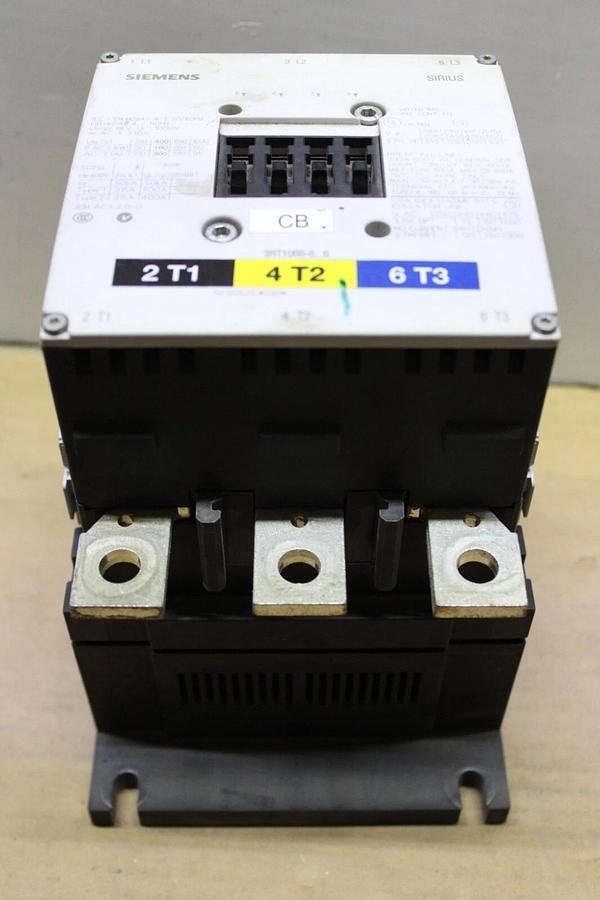 Used SIEMENS CONTACTOR 3RT1066-6...6 600 VAC 330 AMP 3-PHASE 300 HP COIL: 120 VAC