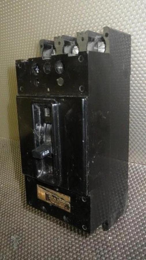 Used WESTINGHOUSE BREAKER 60 AMP 600 VAC 3 POLE STYLE 371B376G17 **WARRANTY**