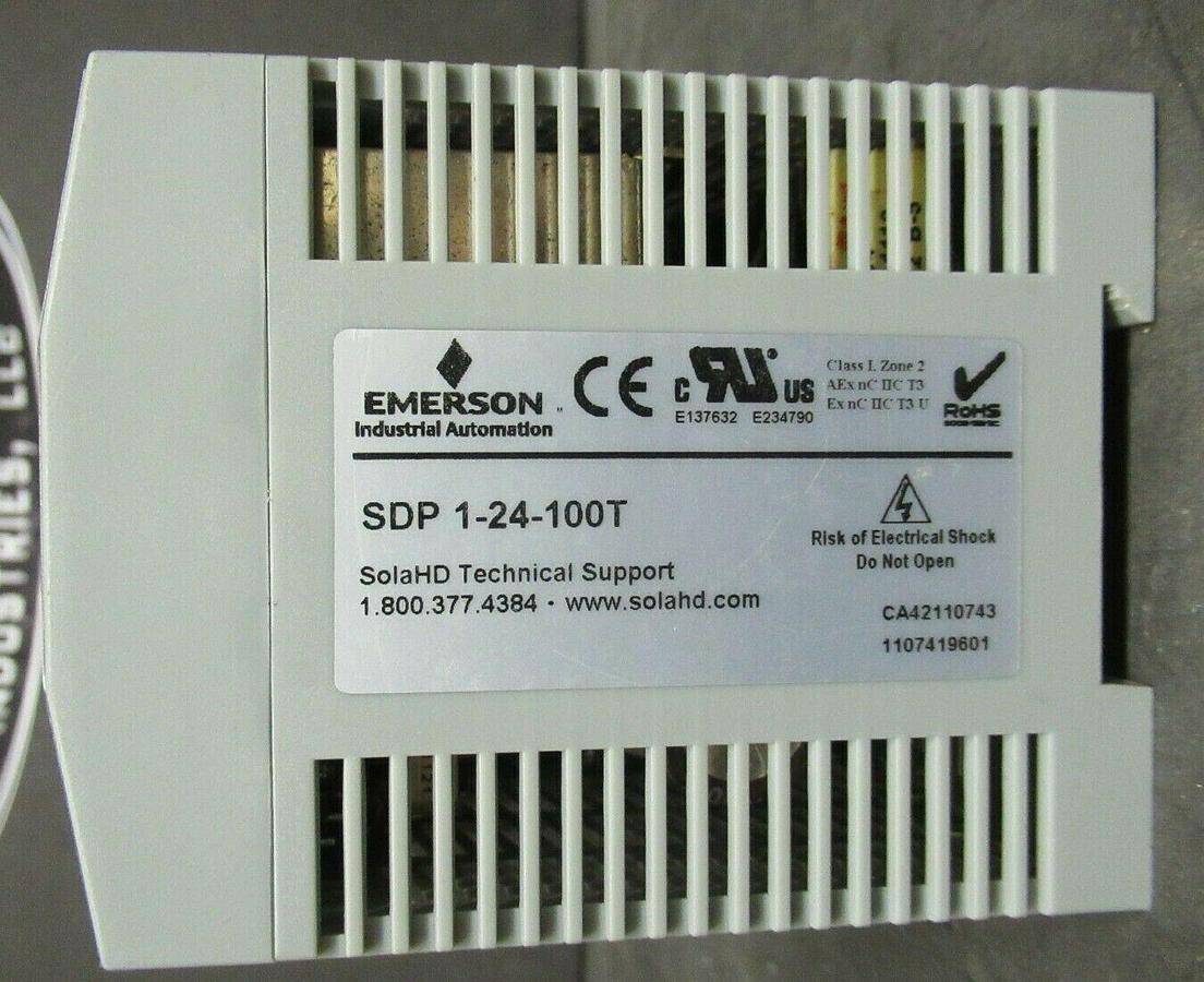 Used SOLA POWER SUPPLY SDP 1-24-100T 115/230 VAC 0.7/0.4 AMP TO 14 VDC 1.3 AMP