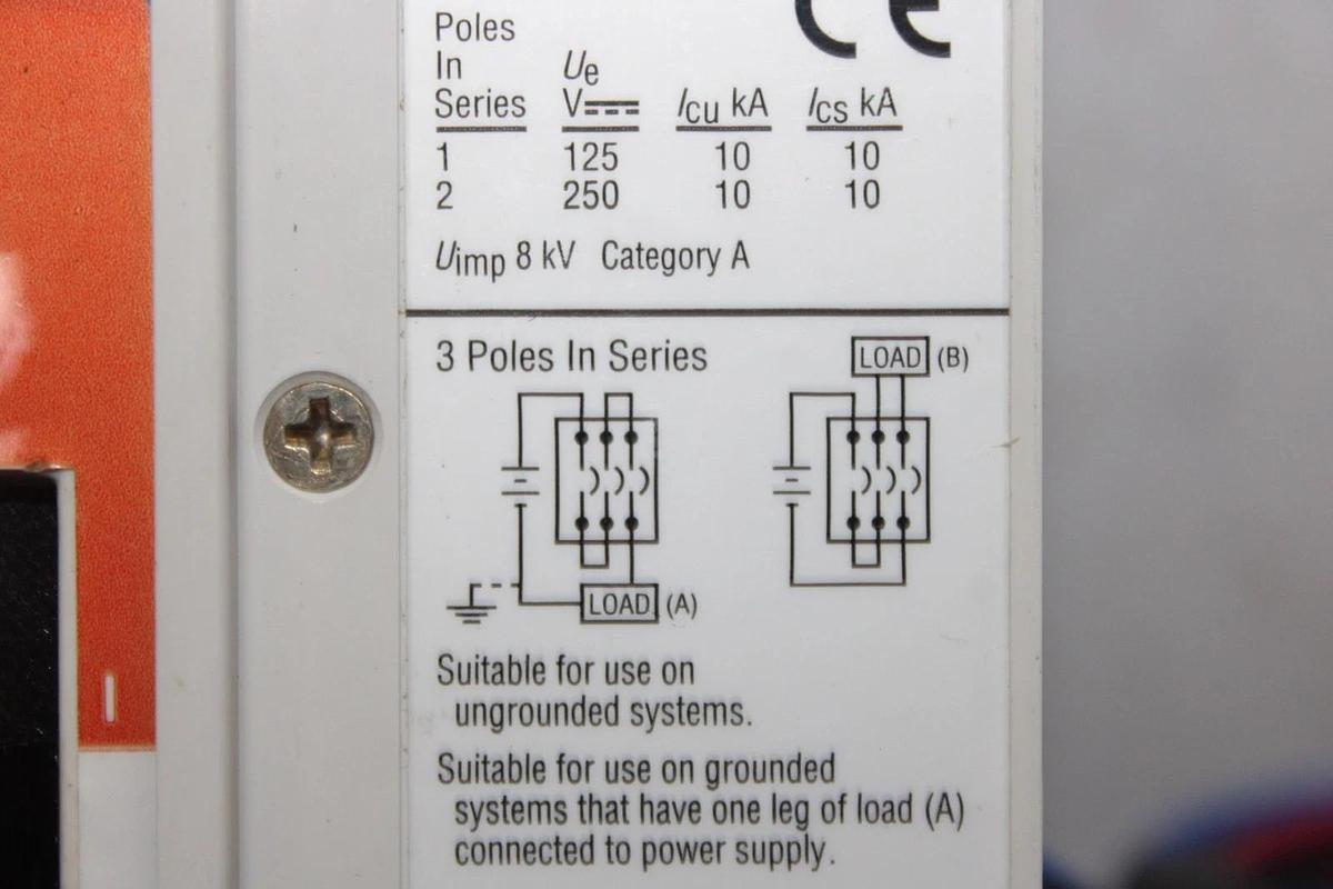 Used EATON DC CIRCUIT BREAKER JGEDC3250NN 250 AMP 3-POLE 600 VDC **WARRANTY**