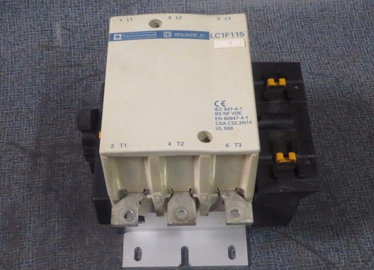 Used SQUARE D TELEMECANIQUE CONTACTOR LC1F115 175 AMP 600 V COIL: 110 VAC
