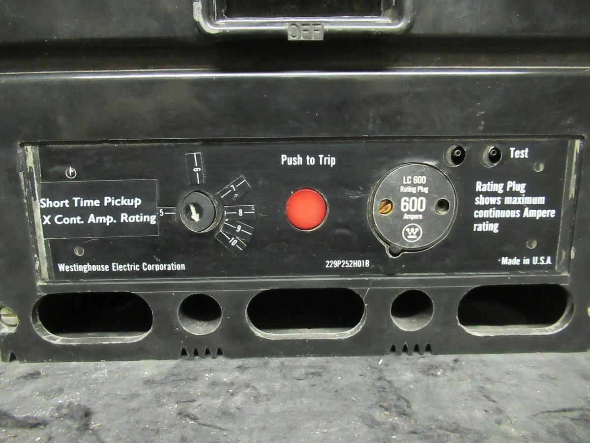 Used 600 AMP WESTINGHOUSE BREAKER LC3600F 600 VAC 3-POLE **WARRANTY INCLUDED!**