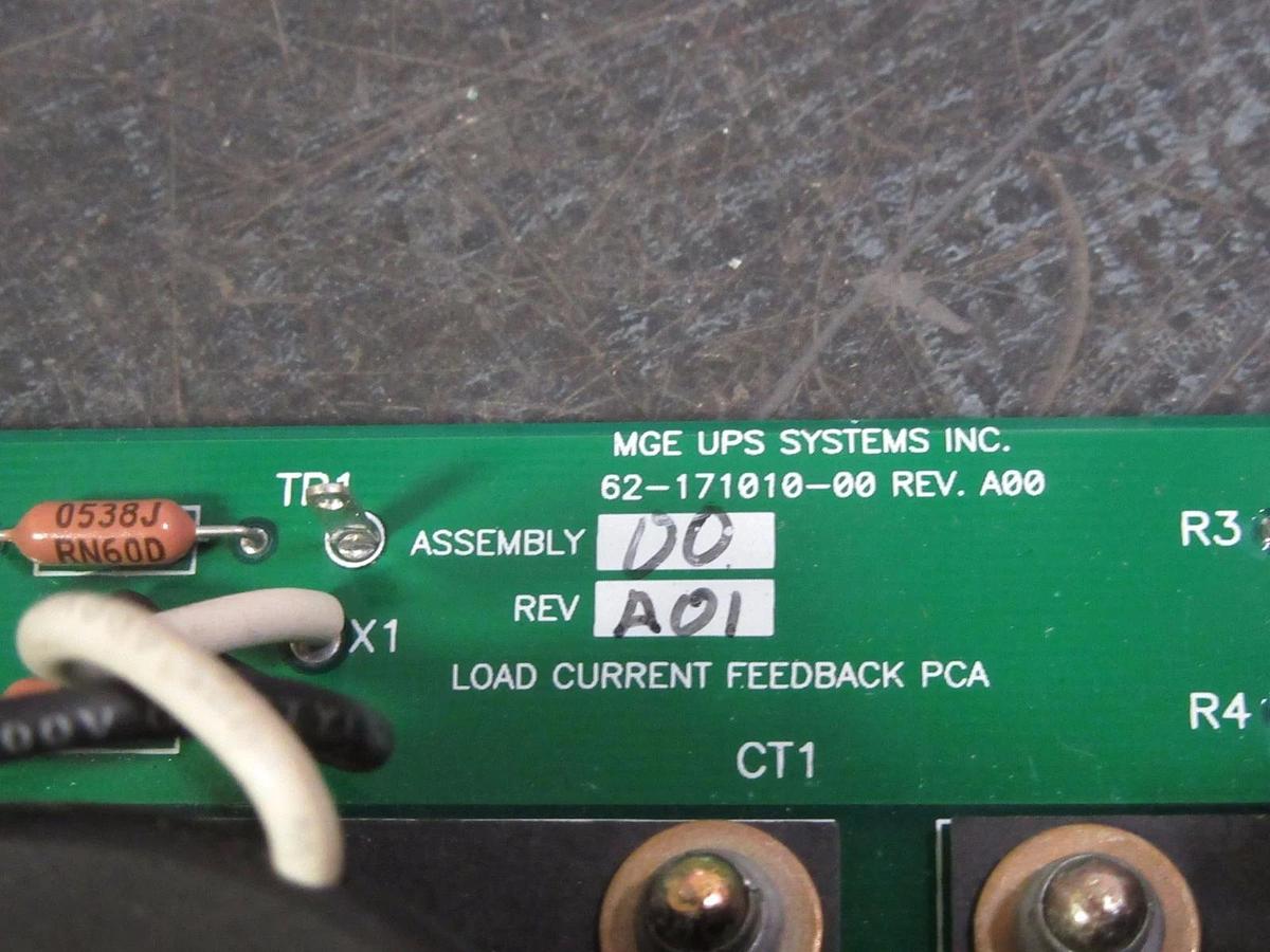 Used MGE UPS SYSTEMS LOAD CURRENT FEEDBACK PCA MODEL: 62-171010-00 ASSY 00