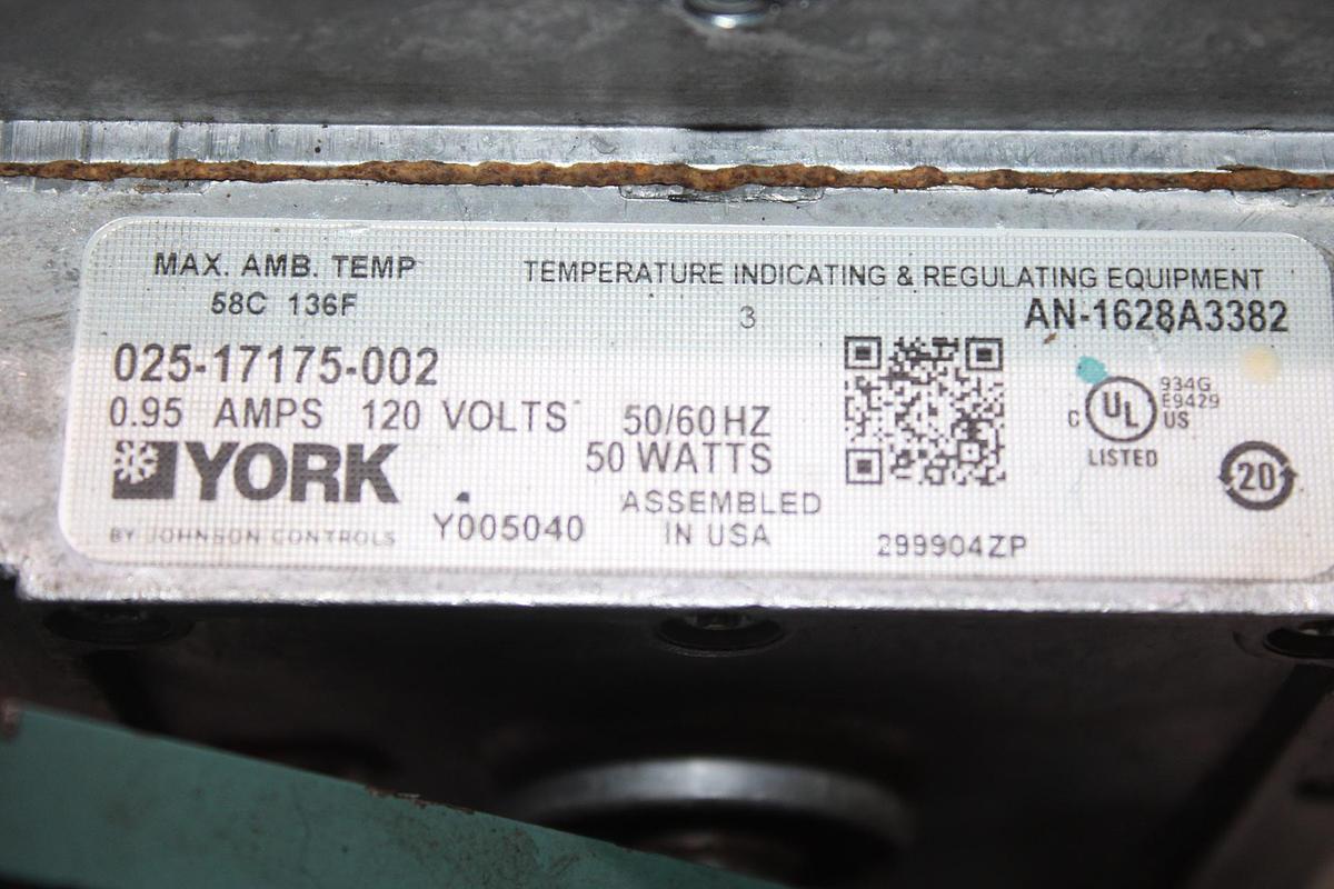 Used YORK ACTUATOR 025-17175-002 0.95 AMP 120 VOLT 50 WATT 50/60 HZ