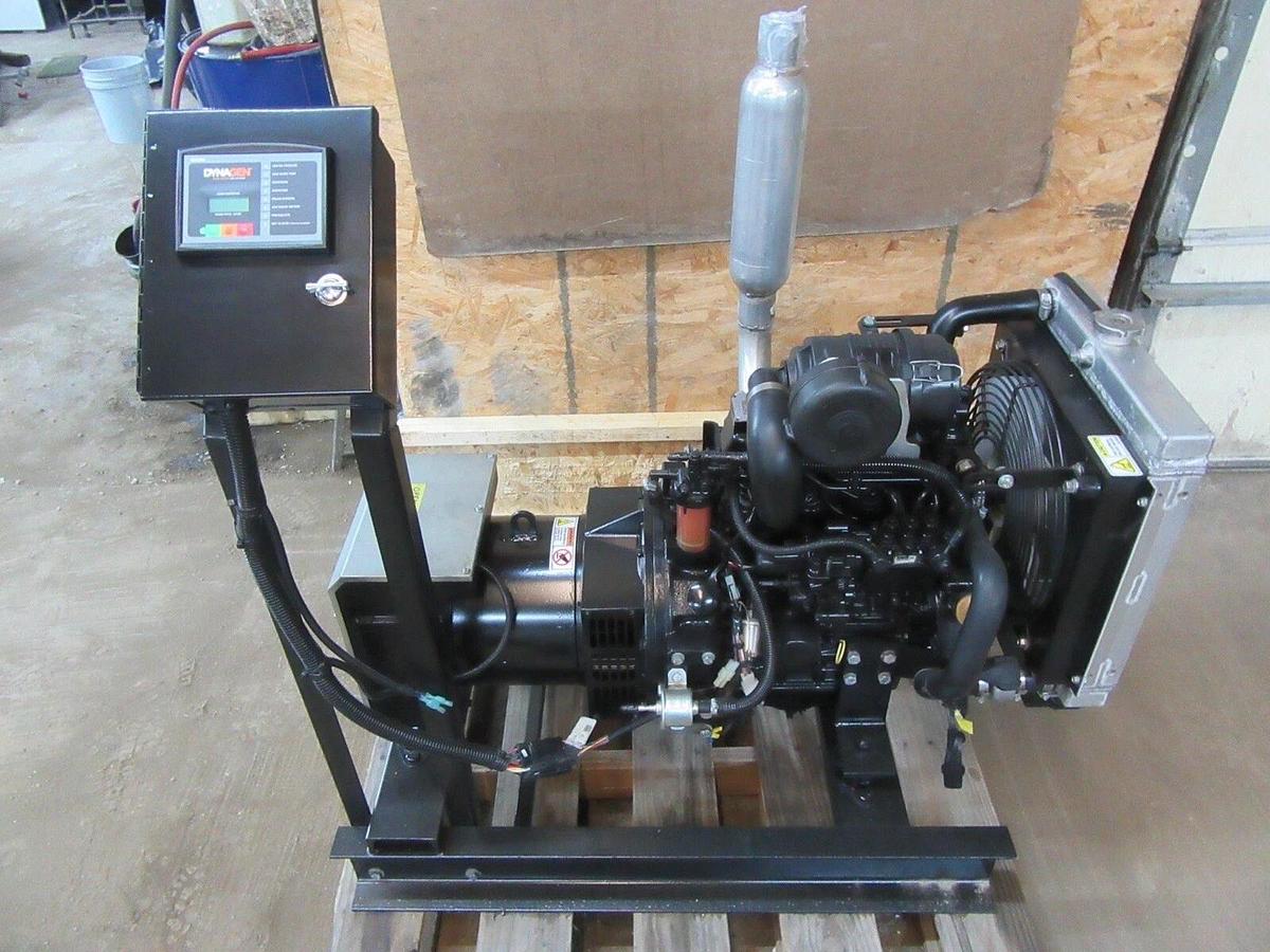 Used NEW 8 KW GENERATOR ISUZU DIESEL 3CA1 YANMAR 277/480 V RE-CONNECTABLE 120/240 V