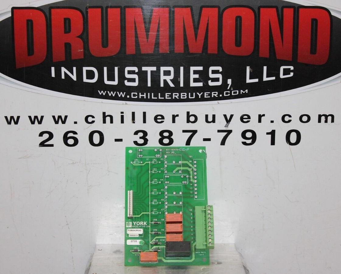 Used YORK CHILLER RELAY CONTROL CIRCUIT BOARD 031-02479-003 *WARRANTY*