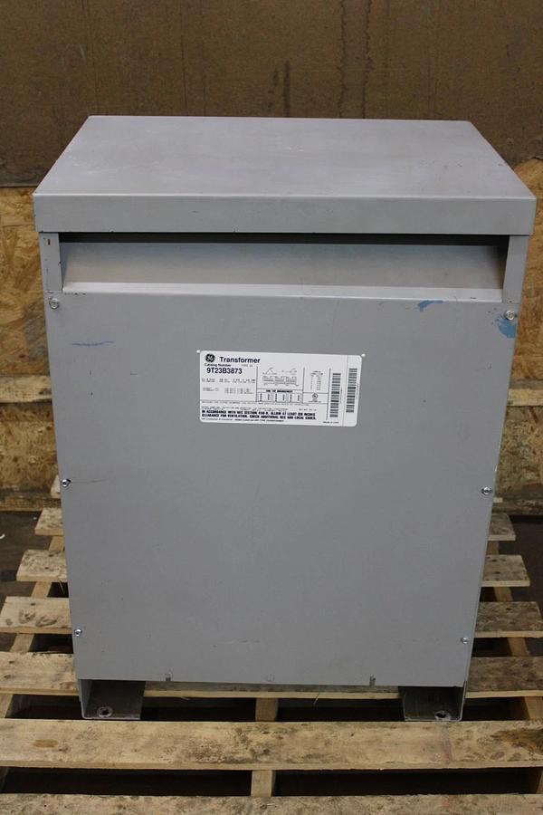 Used 45 kVA GE TRANSFORMER 9T23B3873 HIGH: 480V LOW: 208/120V 3-PHASE 60 HZ
