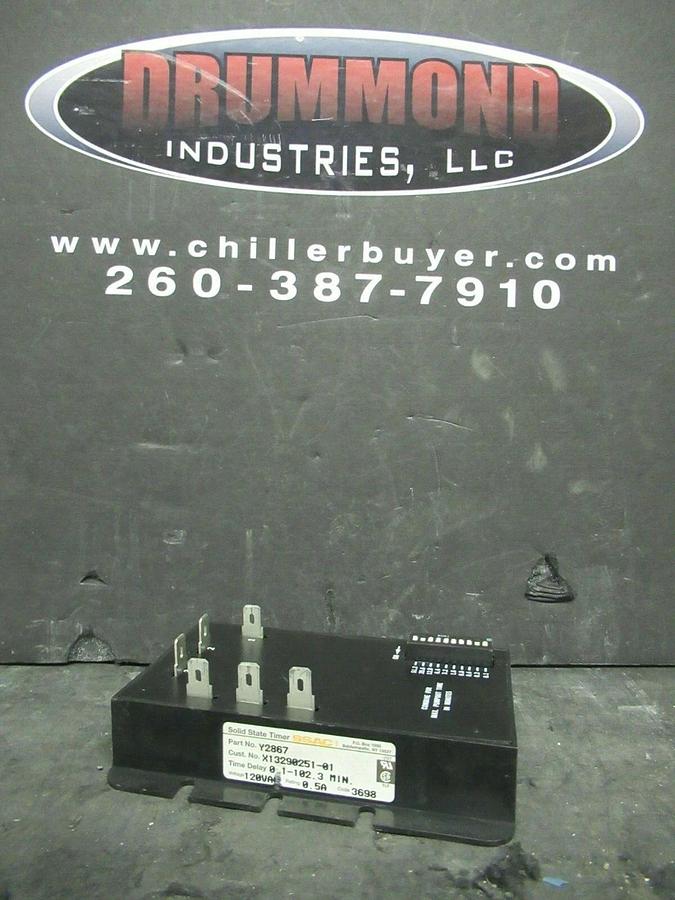Used TRANE SSAC SOLID STATE TIMER Y2867 0.1-102.3 MINUTE DELAY 120 VAC 0.5 AMP