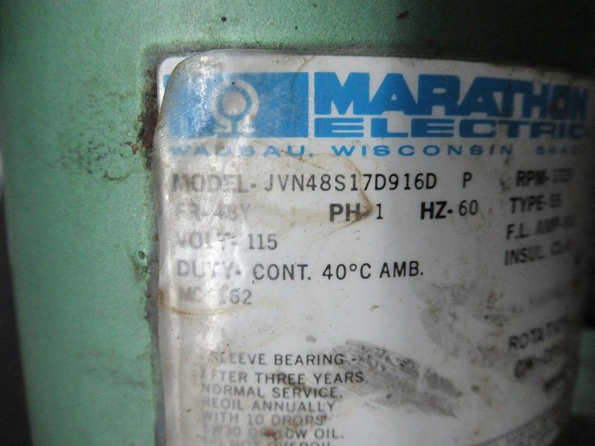 Used DAYTON SPEEDAIRE LARGE DIAPHRAGM VACUUM PUMP 2Z628 W/ JVN48S17D916D MOTOR 115 V