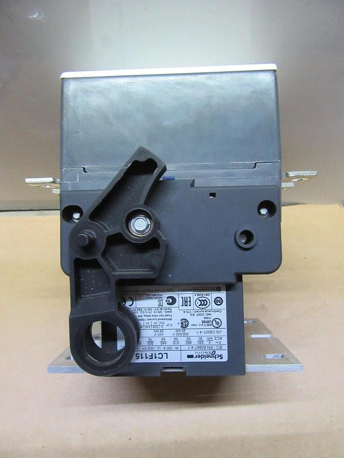 Used SCHNEIDER CONTACTOR LC1F115 175 AMP 600 VAC 3-PHASE 100 HP W/ INTERLOCK