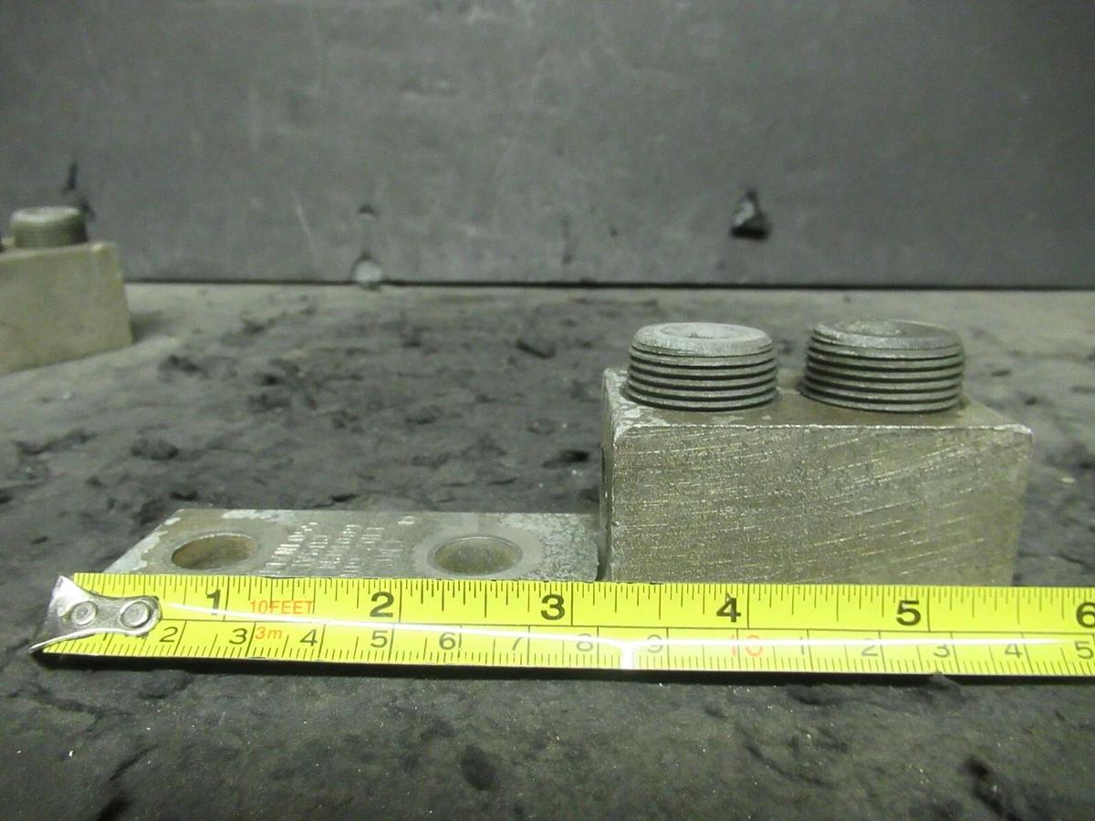Used (3 QTY) CMC LID2-600 2 DOUBLE BARREL MECHANICAL CONNECTOR LUG TAP #2 - 600MCM