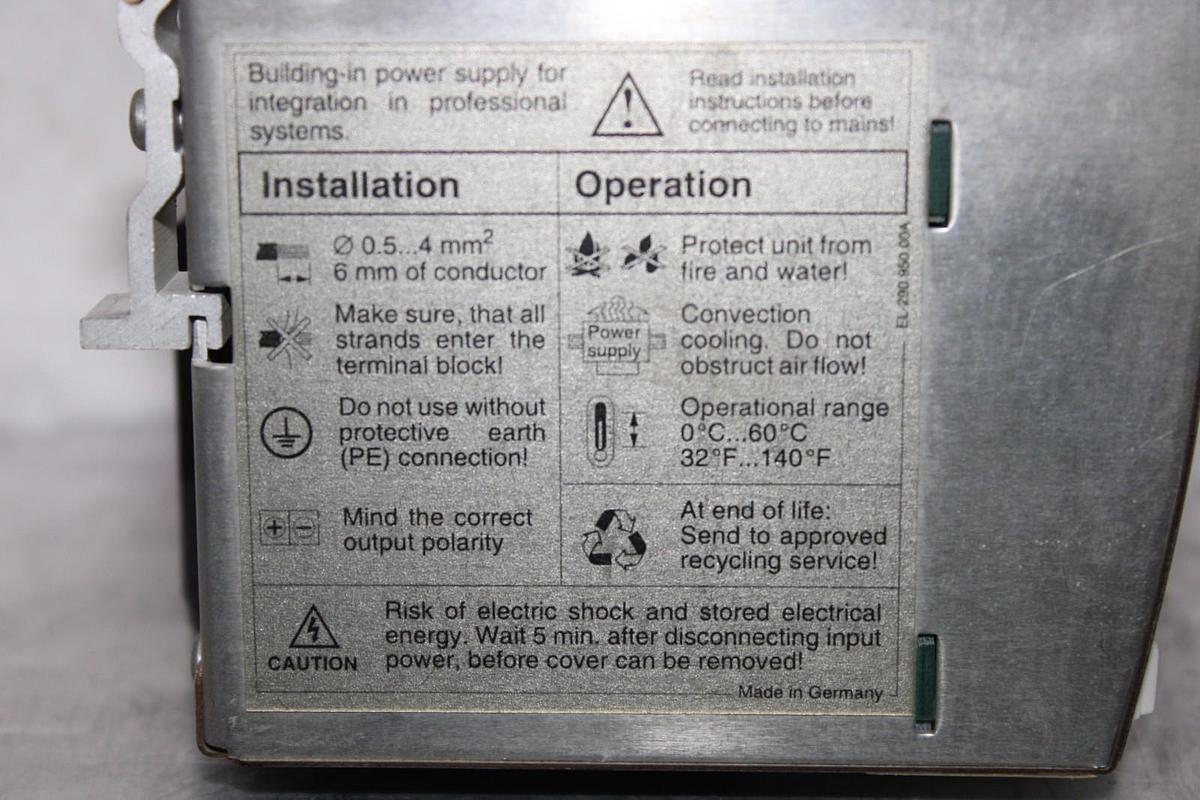 Used SOLA POWER SUPPLY SDN10-24-100 115/230 VAC 6 AMP 031-44292 *WARRANTY*