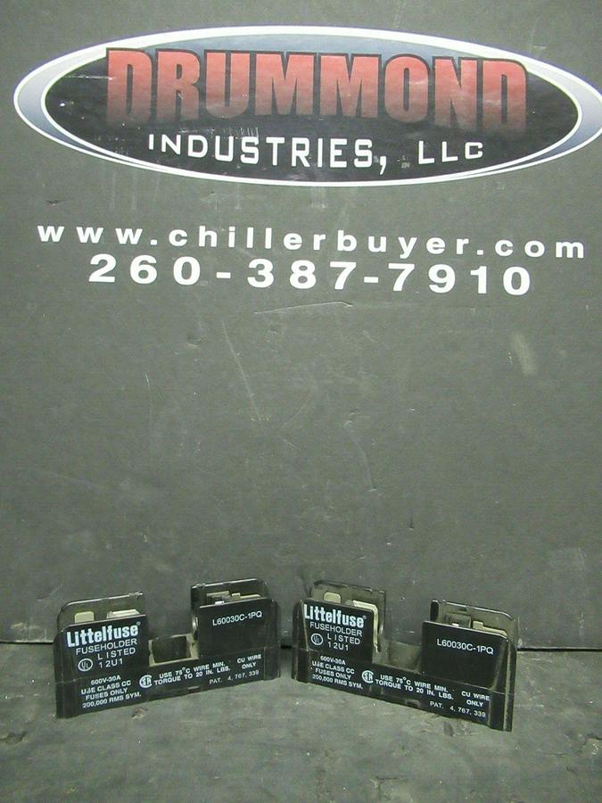 Used (2) LITTELFUSE FUSE LUG SET L60030C-1PQ 600 VOLTS 30 AMP **WARRANTY INCLUDED!**