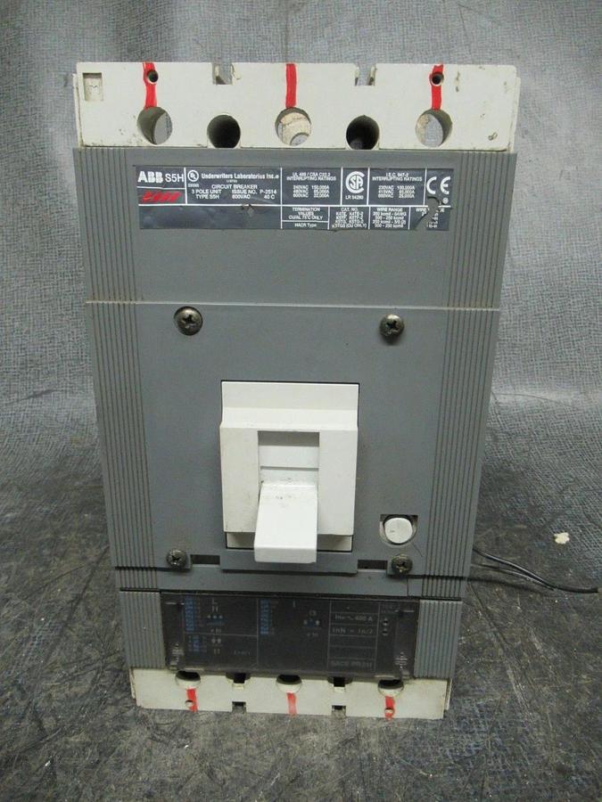 Used 400 AMP ABB BREAKER S5H 3 POLE 600VAC W/ AUXILIARY SWITCH **WARRANTY INCLUDED**