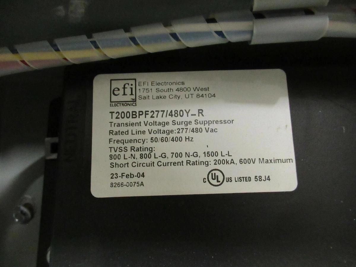 Used TITAN TRANSIENT VOLT SURGE SUPPRESSOR T200BPF / T200BPF277/480Y-R 277/480 VAC