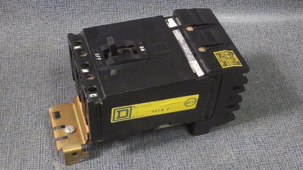 Used SQUARE D I-LINE CIRCUIT BREAKER 15 AMP 480 VAC 3 POLE MODEL: FA-34015 *WARRANTY*