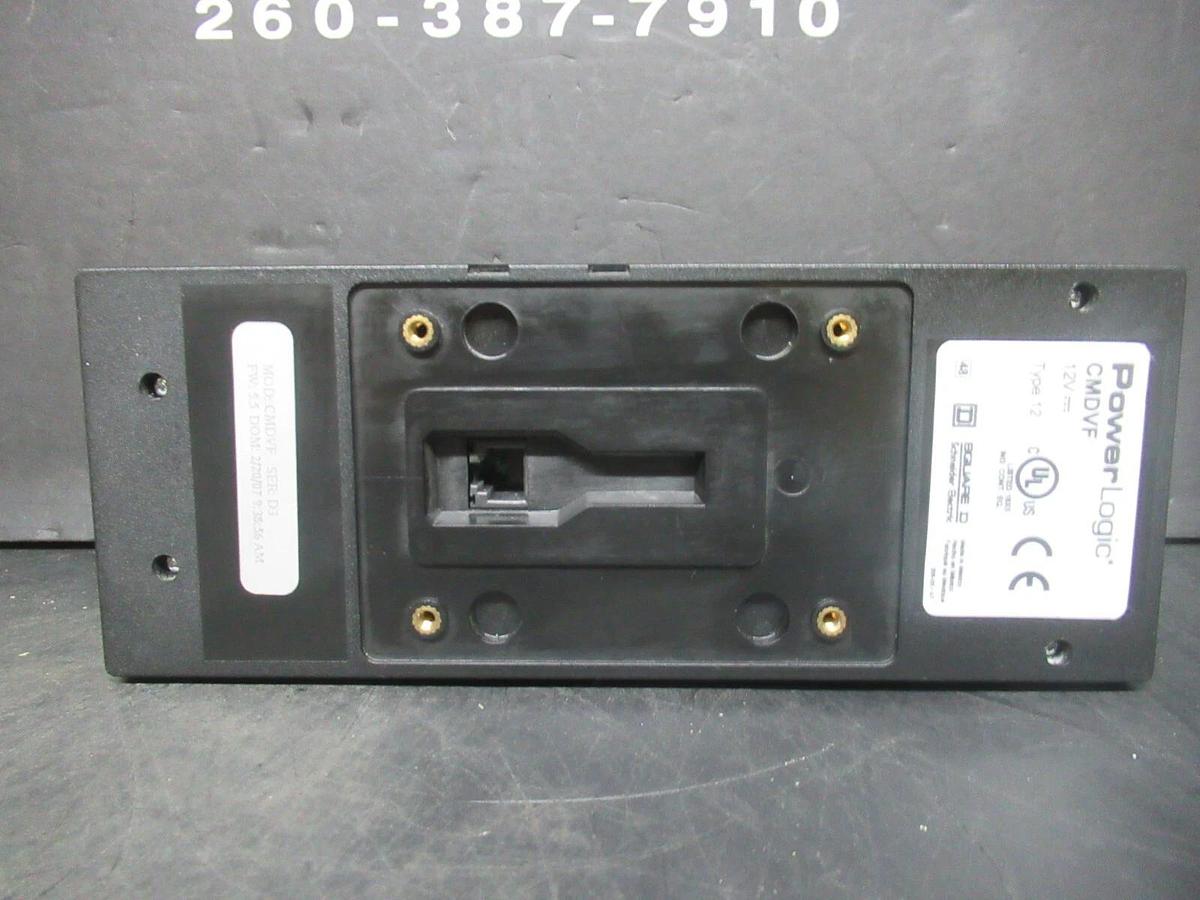 Used SQUARE D POWER LOGIC CIRCUIT MONITOR CMDVF SER. D3 12 VDC 5.5 FW **WARRANTY**