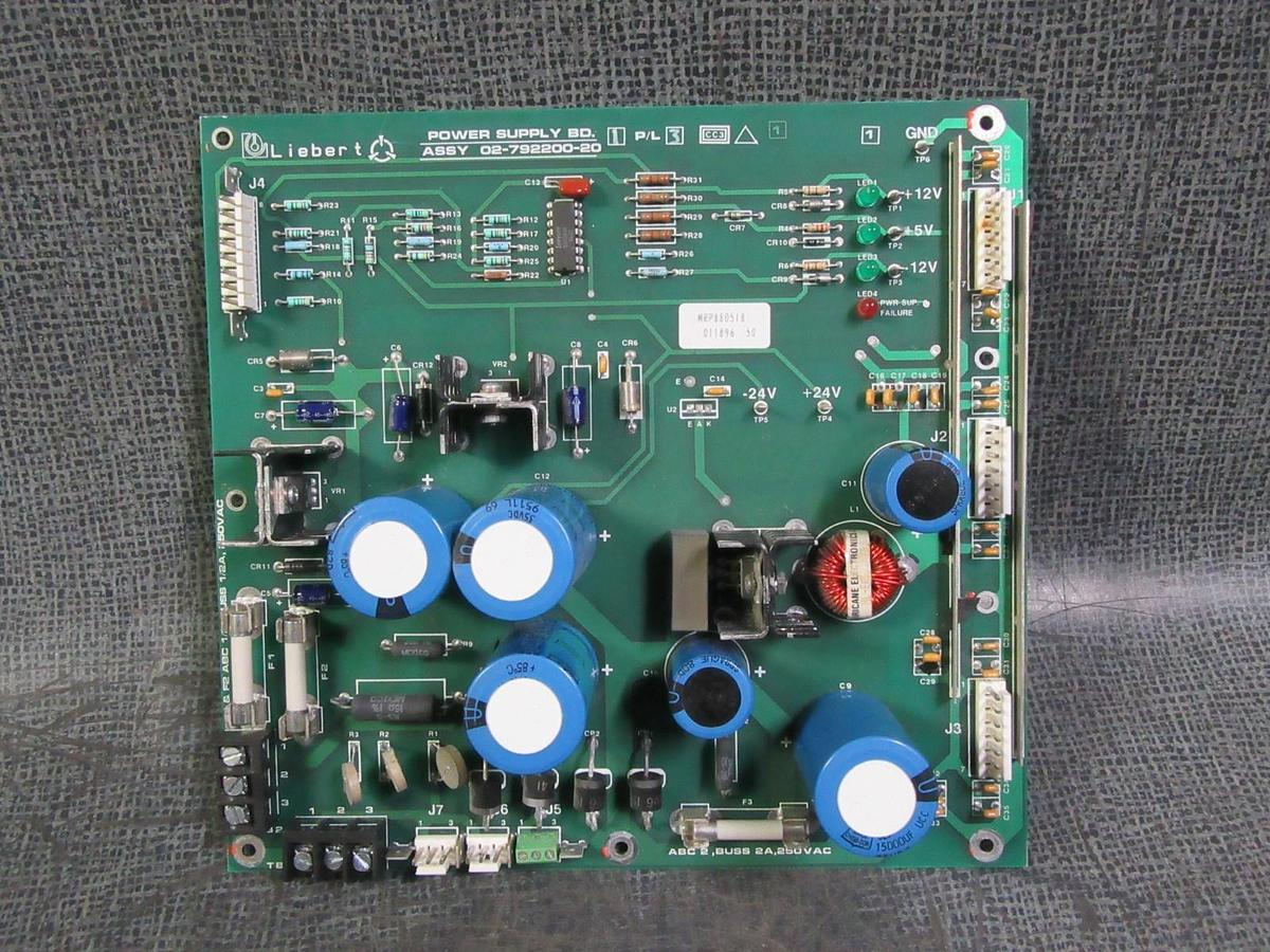 Used LIEBERT POWER SUPPLY BOARD 02-792200-20 REV 1 P/L 3 *WARRANTY INCLUDED*