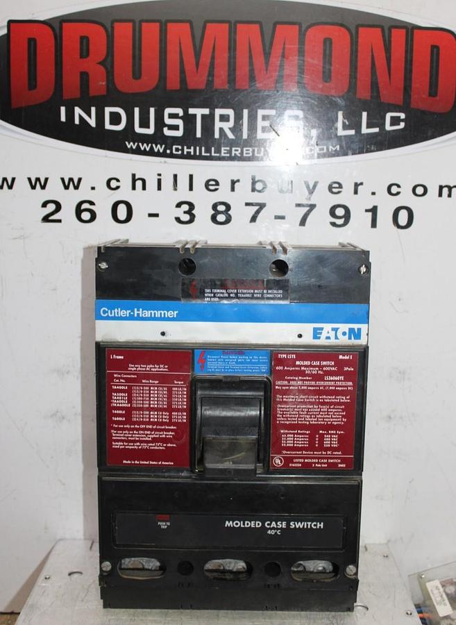 Used EATON MOLDED CASE SWITCH LS36060YE 600 AMP 600 VAC 3-POLE 50/60 HZ *WARRANTY*