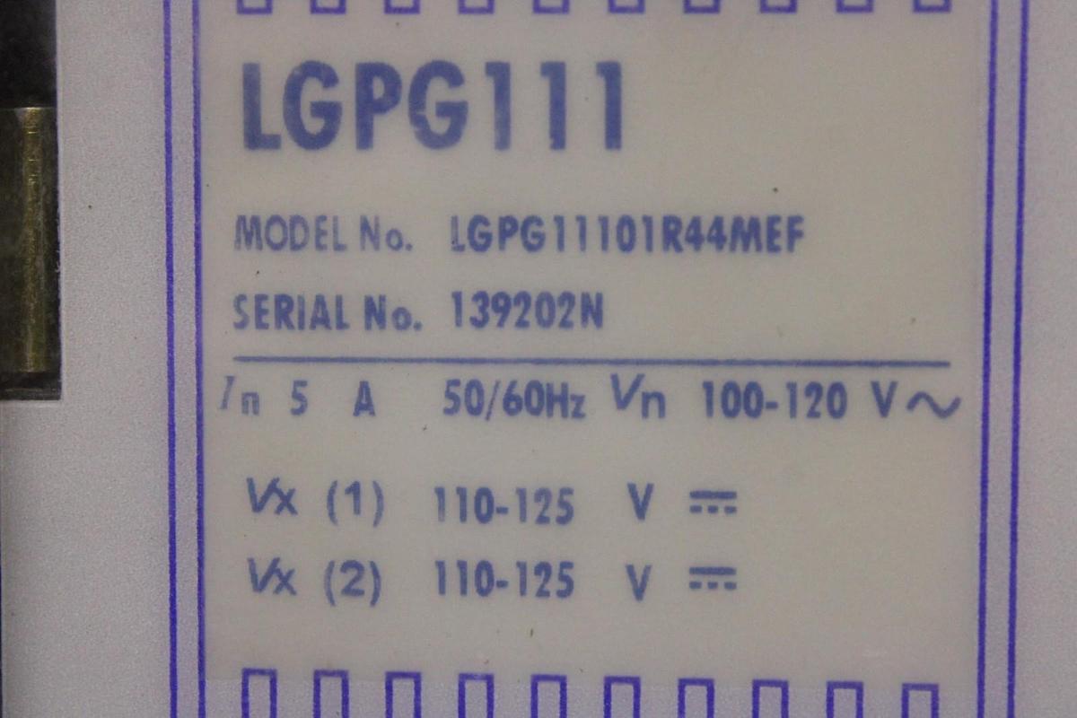 Used ALSTOM GENERATOR PROTECTION RELAY LGPG11101R44MEF 5 AMP 120 VAC **WARRANTY**