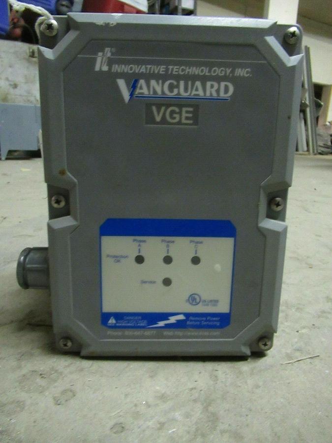 Used INNOVATIVE TECHNOLOGIES VANGUARD TRANSIENT VOLTAGE SURGE SUPPRESSOR VGE080-3Y101