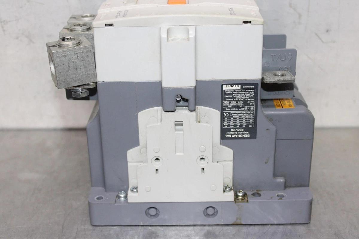 Used BENSHAW MAGNETIC CONTACTOR RSC-100 160 AMP 600 VOLT 3-POLE COIL: 100-240 VOLT